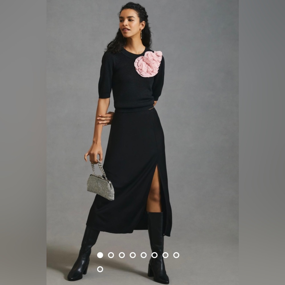 MAEVE FLORAL APPLIQUÉ SWEATER